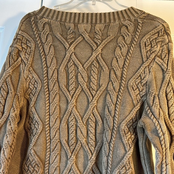 SER.O.YA Liam Cable Knit Sweater in Tan Acid Wash sz S - Picture 9 of 15